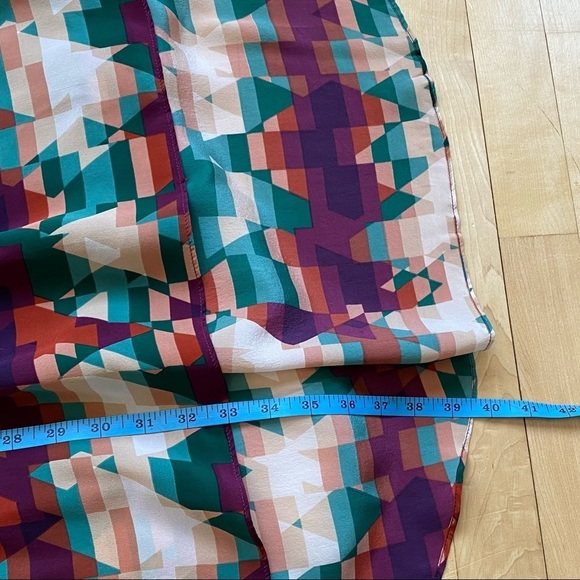 SOLD - Revolve | Line & Dot Geometric Print Silk Dress - Picture 12 of 13